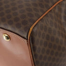 CELINE Macadam Canvas Boston Bag PVC Leather 2way Brown Gold Auth ep14007-18