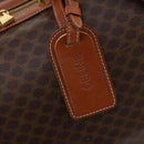 CELINE Macadam Canvas Boston Bag PVC Leather 2way Brown Gold Auth ep14007-19