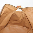 CELINE Macadam Canvas Boston Bag PVC Leather 2way Brown Gold Auth ep14007-21
