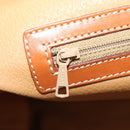 CELINE Macadam Canvas Boston Bag PVC Leather 2way Brown Gold Auth ep14007-24