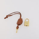 CELINE Macadam Canvas Boston Bag PVC Leather 2way Brown Gold Auth ep14007-12