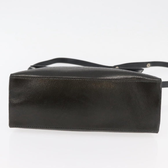 LOEWE Hand Bag Leather 2way Black Silver Auth ep14013