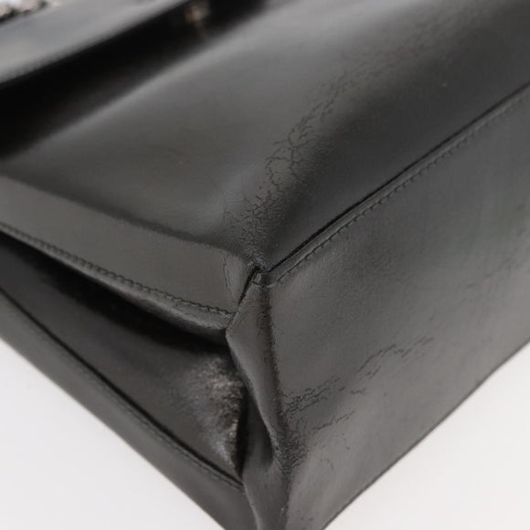 LOEWE Hand Bag Leather 2way Black Silver Auth ep14013