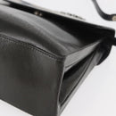 LOEWE Hand Bag Leather 2way Black Silver Auth ep14013-16