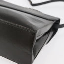 LOEWE Hand Bag Leather 2way Black Silver Auth ep14013-18