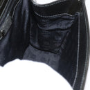 LOEWE Hand Bag Leather 2way Black Silver Auth ep14013-20