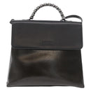 LOEWE Hand Bag Leather 2way Black Silver Auth ep14013-13