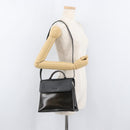 LOEWE Hand Bag Leather 2way Black Silver Auth ep14013-24