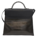 LOEWE Hand Bag Leather 2way Black Silver Auth ep14013-2