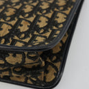 Christian Dior Trotter Canvas Clutch Bag Navy Gold Auth ep14016-10