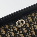 Christian Dior Trotter Canvas Clutch Bag Navy Gold Auth ep14016-12