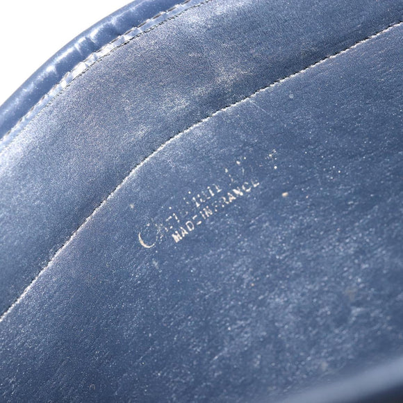 Christian Dior Trotter Canvas Clutch Bag Navy Gold Auth ep14016