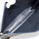 Christian Dior Trotter Canvas Clutch Bag Navy Gold Auth ep14016-14