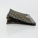 Christian Dior Trotter Canvas Clutch Bag Navy Gold Auth ep14016-4