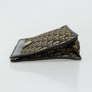 Christian Dior Trotter Canvas Clutch Bag Navy Gold Auth ep14016-5