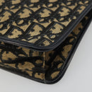 Christian Dior Trotter Canvas Clutch Bag Navy Gold Auth ep14016-8