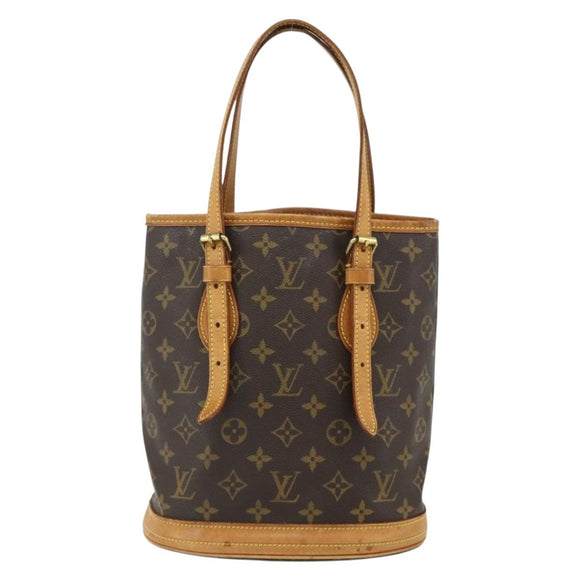 LOUIS VUITTON Monogram Bucket PM Shoulder Bag M42238 LV Auth ep14017