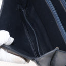 CELINE C Sulky Horse Carriage Shoulder Bag Canvas Navy Gold Auth ep14022-11