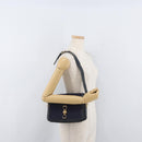 CELINE C Sulky Horse Carriage Shoulder Bag Canvas Navy Gold Auth ep14022-24