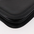 GUCCI Horsebit Shoulder Bag Leather Black Gold Auth ep14024-15