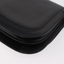 GUCCI Horsebit Shoulder Bag Leather Black Gold Auth ep14024-16