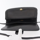 GUCCI Horsebit Shoulder Bag Leather Black Gold Auth ep14024-10