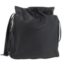 LOEWE Shoulder Bag Leather Black Silver Auth ep14025-1