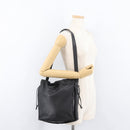 LOEWE Shoulder Bag Leather Black Silver Auth ep14025-22