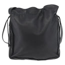 LOEWE Shoulder Bag Leather Black Silver Auth ep14025-3