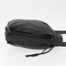 LOEWE Shoulder Bag Leather Black Silver Auth ep14025-4