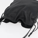 LOEWE Shoulder Bag Leather Black Silver Auth ep14025-6