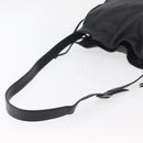LOEWE Shoulder Bag Leather Black Silver Auth ep14025-7