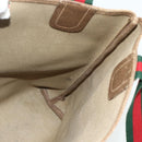 GUCCI GG Supreme Web Sherry Line Tote Bag PVC Beige 40 02 003 Auth ep14026-17