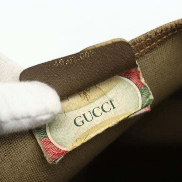 GUCCI GG Supreme Web Sherry Line Tote Bag PVC Beige 40 02 003 Auth ep14026