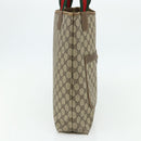 GUCCI GG Supreme Web Sherry Line Tote Bag PVC Beige 40 02 003 Auth ep14026-4