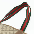 GUCCI GG Supreme Web Sherry Line Tote Bag PVC Beige 40 02 003 Auth ep14026-8
