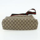 GUCCI GG Supreme Web Sherry Line Tote Bag PVC Beige 40 02 003 Auth ep14026-9