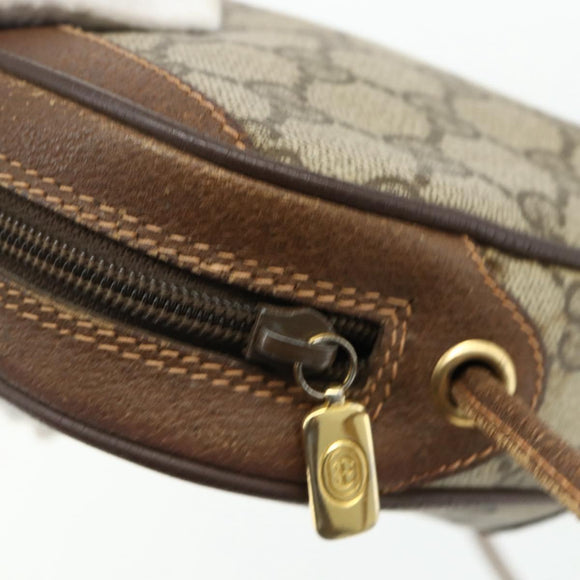GUCCI GG Supreme Web Sherry Line Bag PVC Beige Gold 89 02 066 Auth ep14029