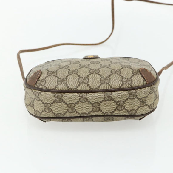 GUCCI GG Supreme Web Sherry Line Bag PVC Beige Gold 89 02 066 Auth ep14029