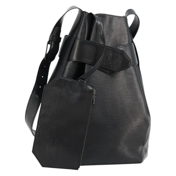 LOUIS VUITTON Epi Sac Depaule GM Schoudertas Zwart M80155 LV Auth ep14032