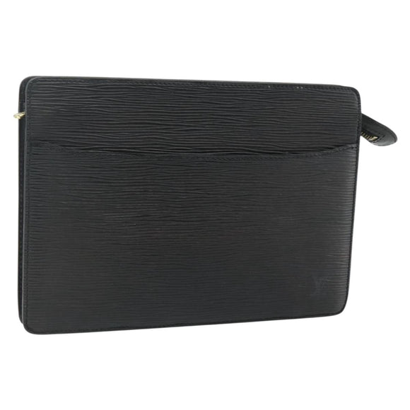 LOUIS VUITTON Epi Pochette Homme Clutch Bag Black M52522 LV Auth ep14034