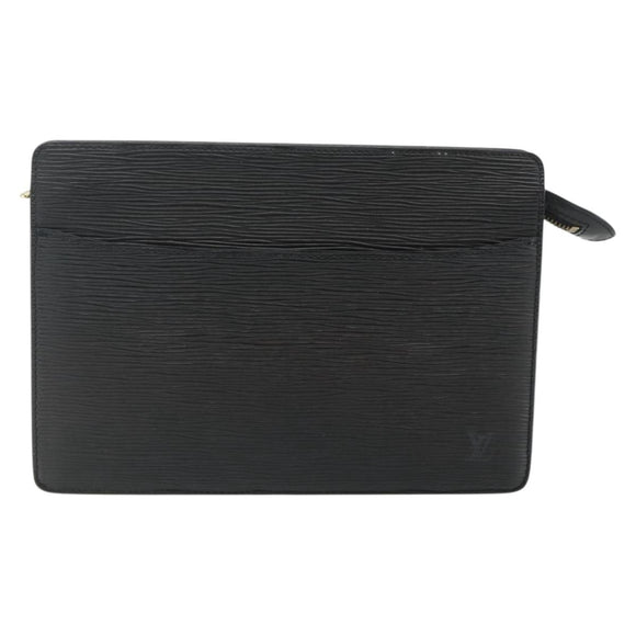 LOUIS VUITTON Epi Pochette Homme Clutch Bag Black M52522 LV Auth ep14034