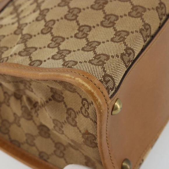 GUCCI GG Canvas Shoulder Bag Beige Gold 110292 Auth ep14036