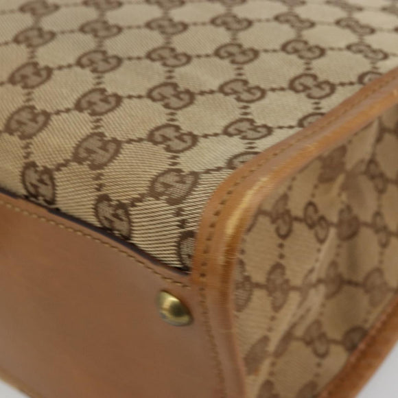 GUCCI GG Canvas Shoulder Bag Beige Gold 110292 Auth ep14036