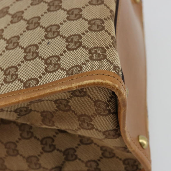 GUCCI GG Canvas Shoulder Bag Beige Gold 110292 Auth ep14036