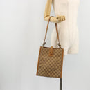 GUCCI GG Canvas Shoulder Bag Beige Gold 110292 Auth ep14036-22