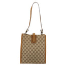 GUCCI GG Canvas Shoulder Bag Beige Gold 110292 Auth ep14036-2