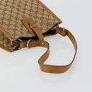 GUCCI GG Canvas Shoulder Bag Beige Gold 110292 Auth ep14036-7