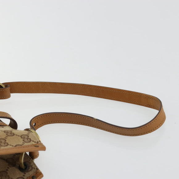 GUCCI GG Canvas Shoulder Bag Beige Gold 110292 Auth ep14036