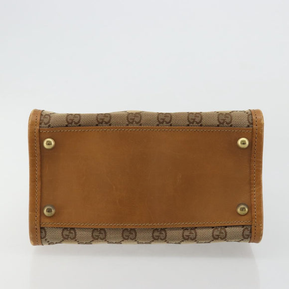 GUCCI GG Canvas Shoulder Bag Beige Gold 110292 Auth ep14036